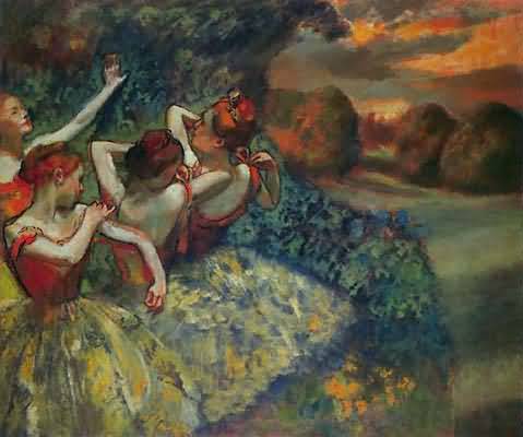 Edgar Degas Four Dancers Oil Painting