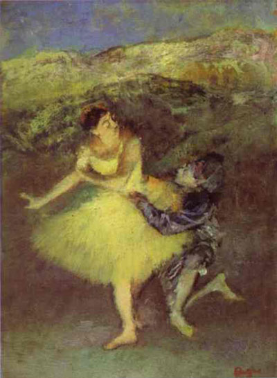 Edgar Degas Harlequin and Colombine Oil Painting