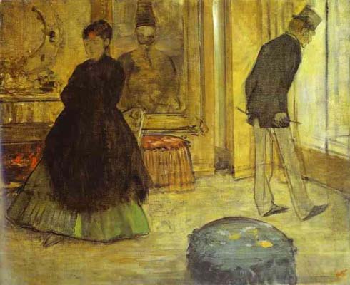 Edgar Degas Interior with Two People Interieur avec deux personnages Oil Painting