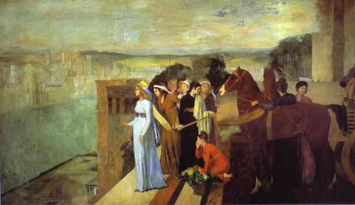 Edgar Degas Semiramis Building Babylon Oil Painting