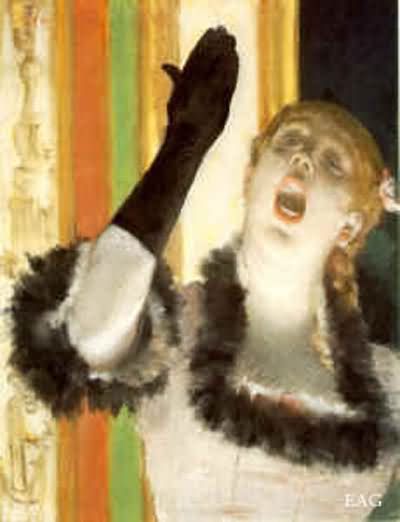 Edgar Degas Singer With A Glove Oil Painting