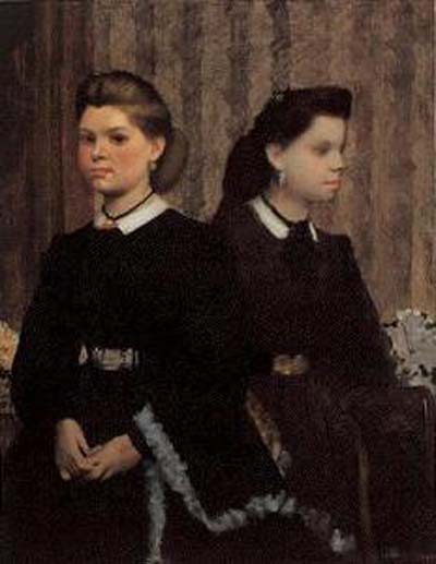 Edgar Degas The Bellini Sisters Oil Painting