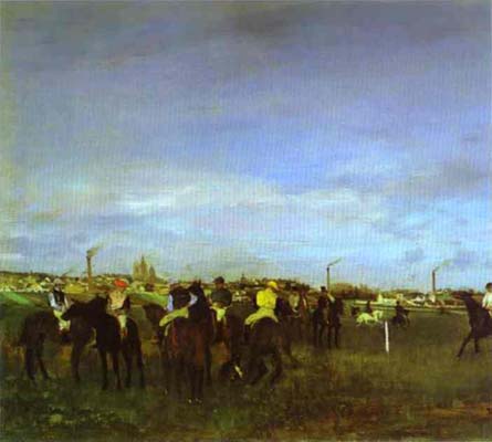 Edgar Degas The Races Before the Start Oil Painting