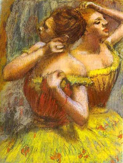 Edgar Degas Two Dancers Deux danseuse Oil Painting