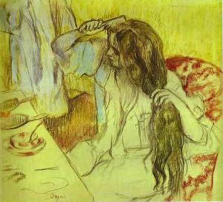 Edgar Degas Woman at Her Toilette Oil Painting