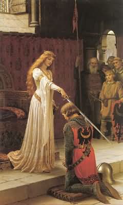 Edmund Blair Leighton The Accolade Oil Painting