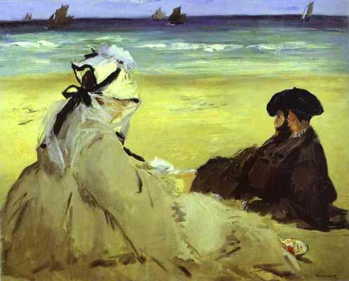 Edouard Manet At the Beach Oil Painting