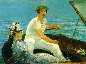 Edouard Manet Boating Oil Painting