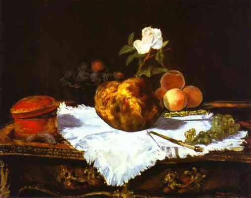 Edouard Manet La Brioche Oil Painting