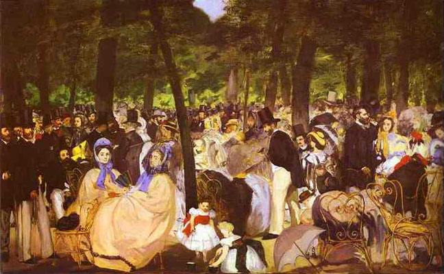 Edouard Manet Music in the Tuileries Gardens Oil Painting