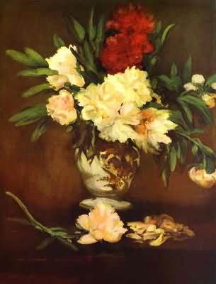 Edouard Manet Peonies Oil Painting