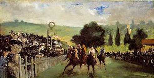Edouard Manet Races at Longchamp Oil Painting