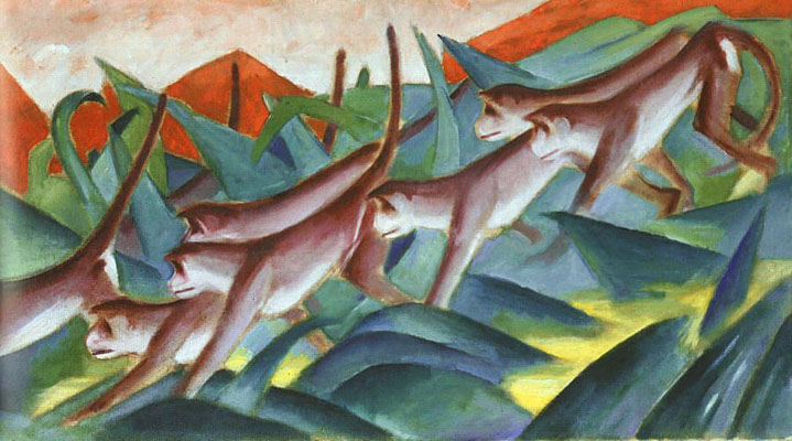 Franz Marc Monkey Frieze Oil Painting