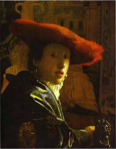 Jan Vermeer The Girl With The Red Hat Oil Painting