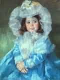 Mary Cassatt Margot in Blue Oil Painting