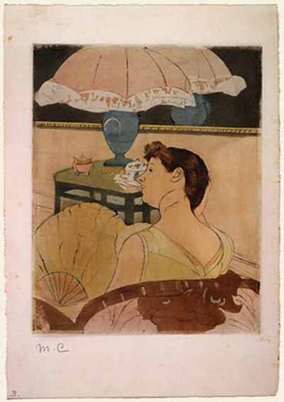 Mary Cassatt The Lamp Oil Painting