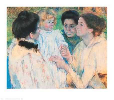 Mary Cassatt Women Admiring A Child Oil Painting