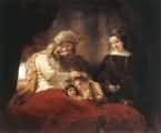 Rembrandt van Rijn Jacob Blessing the Children of Joseph Oil Painting