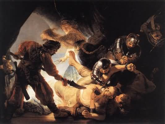 Rembrandt van Rijn The Blinding of Samson Oil Painting