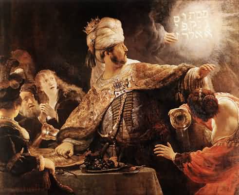 Rembrandt van Rijn The Feast of Belshazzar Oil Painting