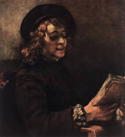 Rembrandt van Rijn Titus Reading Oil Painting