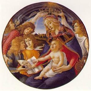 Sandro Botticelli The Madona of The Magnificat Tempera Oil Painting