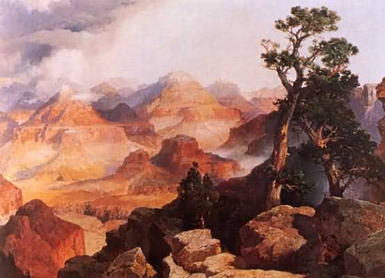 Thomas Moran Clouds in the Canyon Oil Painting