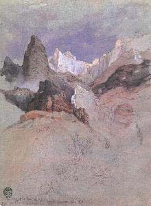 Thomas Moran Looking up the Trail at Bright Angel Grand Canyon Oil Painting
