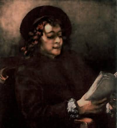 Rembrandt van Rijn Portrait of Titus Reading Oil Painting