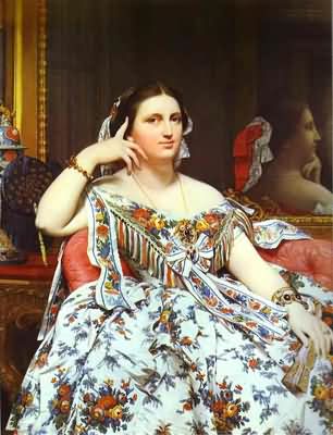 Jean Auguste Dominique Ingres Portrait of Madame Moitessier Sitting Oil Painting