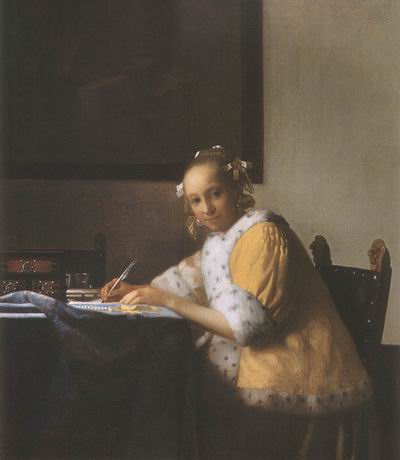 A lady writing a letter,1665