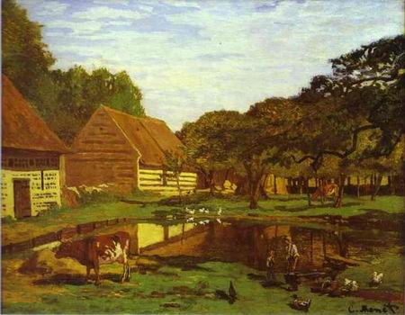 Farm Courtyard in Normandy. c.1863