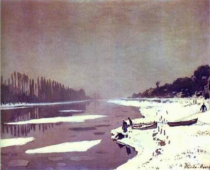 Ice on the Seine near Bougival. 1867