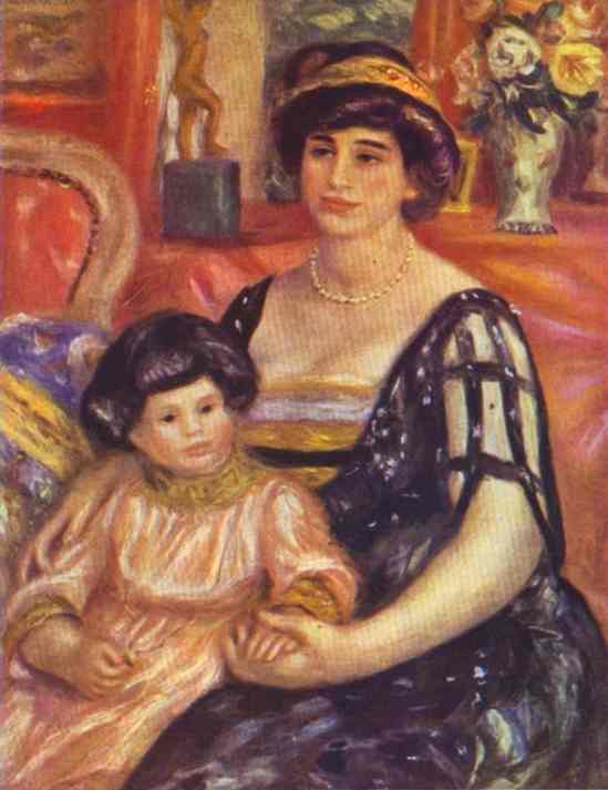 Portrait of Madame Duberville with Her Son Henri. 1910.