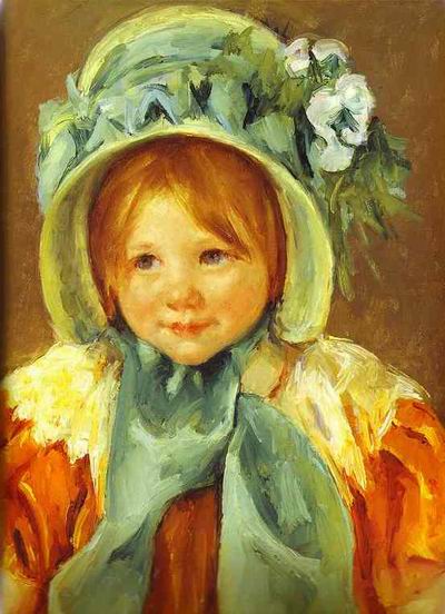 Sara in a Green Bonnet. c. 1901.