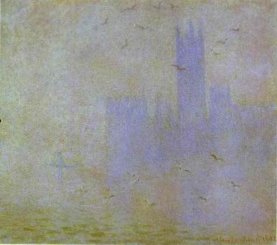 Seagulls (The Thames. Houses of Parliament.) 1904
