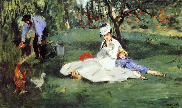 The Monet Family In Their Garder, 1874