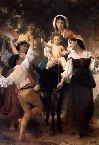 The Return from the Harvest, Translated title: Donkey Ride.1878