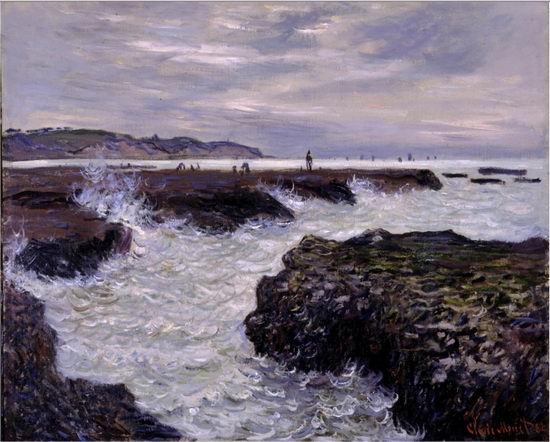 The Rocks at Pourville, Low Tide, 1882