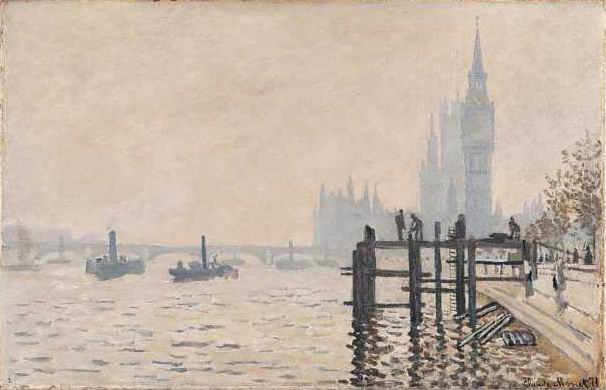 The Thames at Westminster.1871