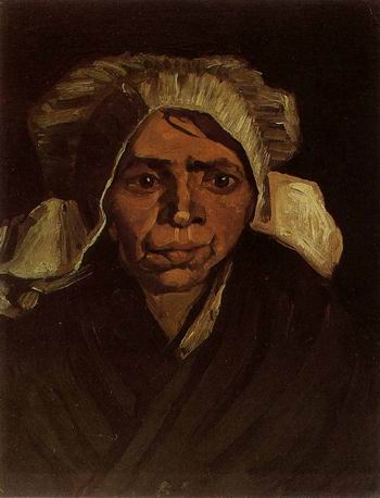 Head of a Peasant Woman with White Cap,Nuenen: December, 1884