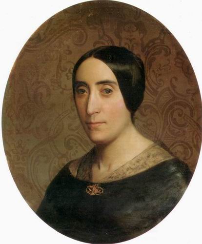 A Portrait of Amelina Dufaud Bouguereau, 1850