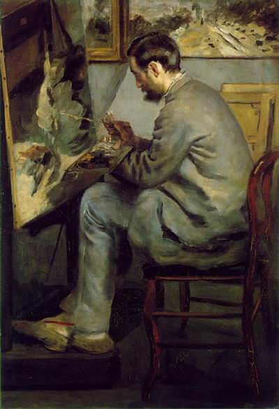 at His Easel. 1867.