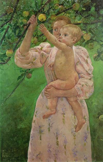 Child Picking a Fruit