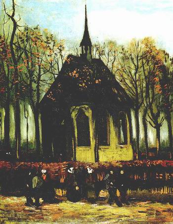 Congregation Leaving the Reformed Church in Nuenen,Nuenen: January February, 1884 and Autumn, 1885