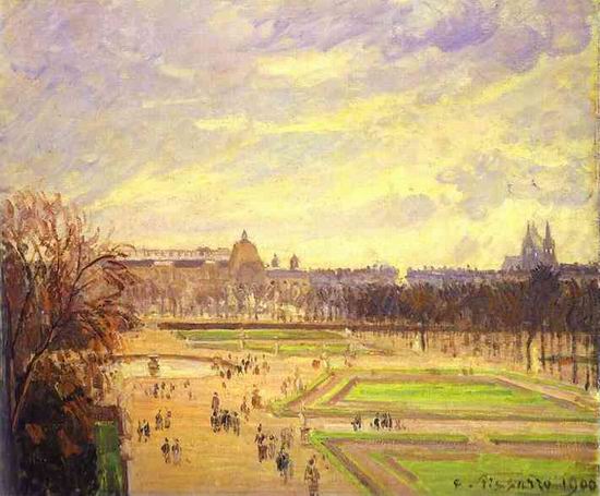 Gardens of Tuileries (Jardin des Tuileries). 1900.