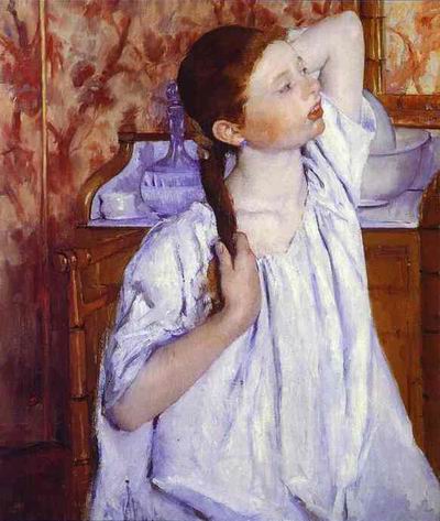 Girl Arranging Her Hair. 1886