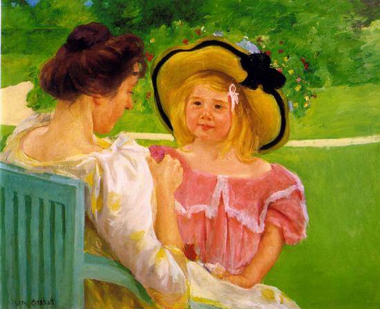 Simone and Her Mother in a Garden, 1904