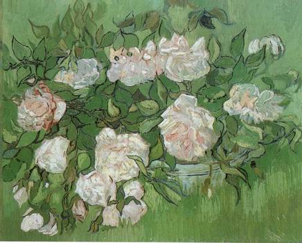 Still Life: Pink Roses,Auvers sur Oise: June, 1890