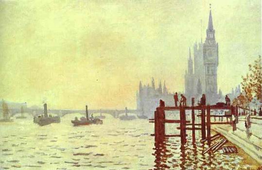 The Thames at Westminster (Westminster Bridge). 1871